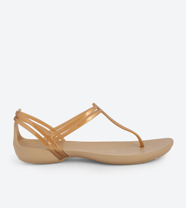 Isabella T-Strap Sandals - Metallic