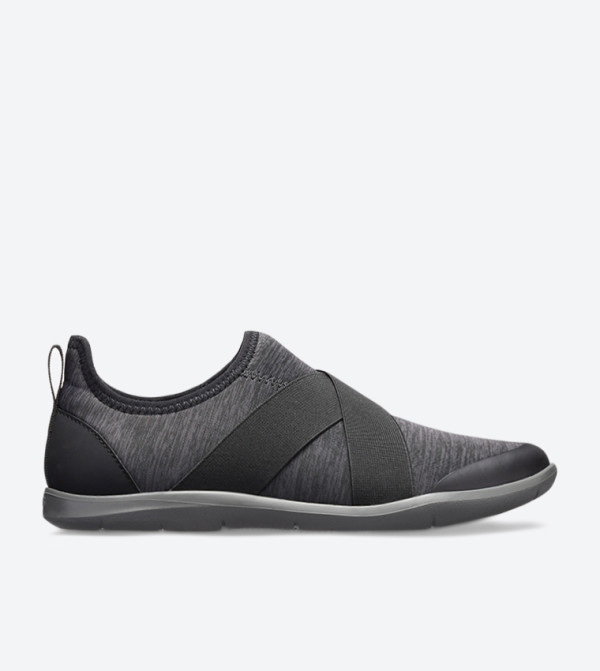 Swiftwater Cross Strap Heather Effect Slip-Ons - Black 205346-0DD