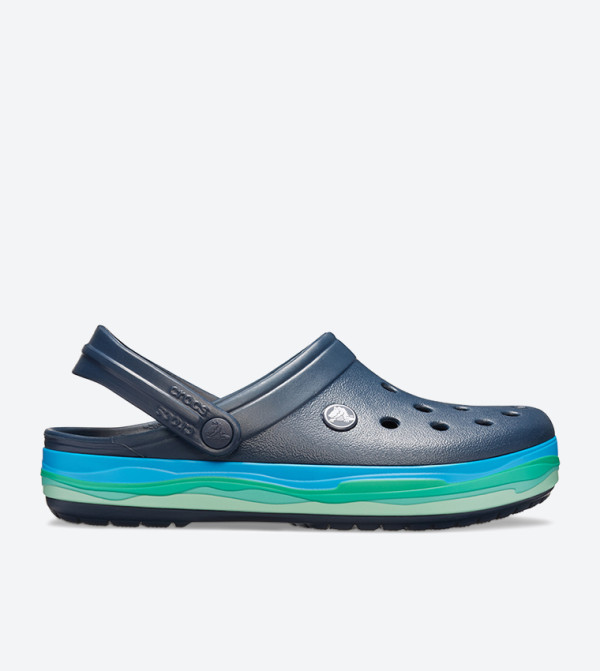 Crocband Wavy Band Round Toe Clog - Navy