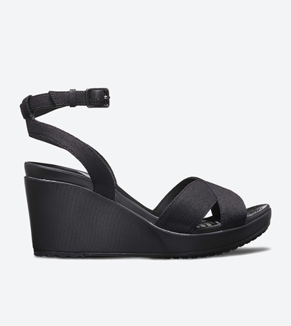 Women's Crocs Leigh II Cross-Strap Ankle Wedge